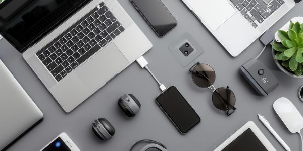 flat-lay-image-showcasing-various-charging-devices-stations-smartphones-laptops-other-